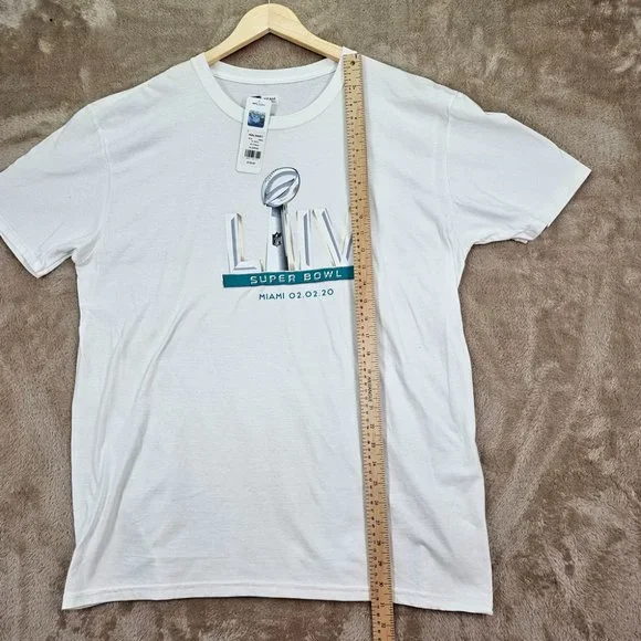 NWT NFL Team Apparel Super Bowl Liv Miami 02.02.20 Football Mens Sz XL White Tee - Picture 6 of 10